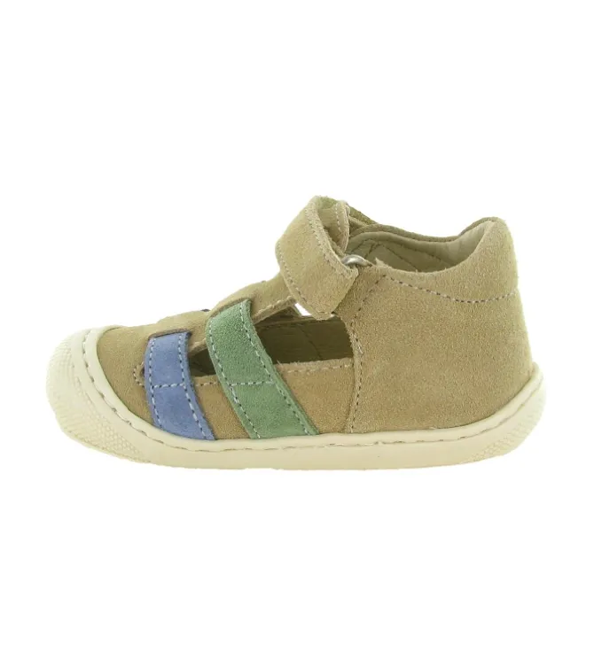sandales et nu pieds - Semelle souple - bebe garcon - Nubuck - Beige - Naturino