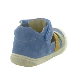 sandales et nu pieds - Semelle souple - bebe garcon - Nubuck - Bleu - Naturino
