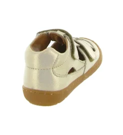 sandales et nu pieds - Semelle souple - bebe fille - Cuir - Or - Froddo