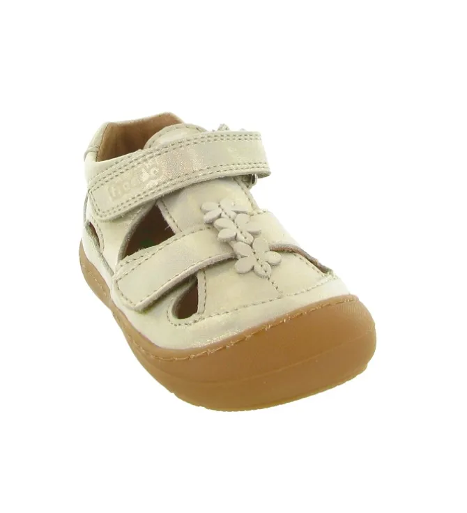 sandales et nu pieds - Semelle souple - bebe fille - Cuir - Or - Froddo