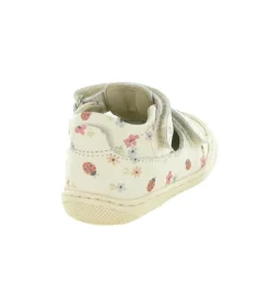 sandales et nu pieds - Semelle souple - bebe fille - Cuir - Crème - Naturino