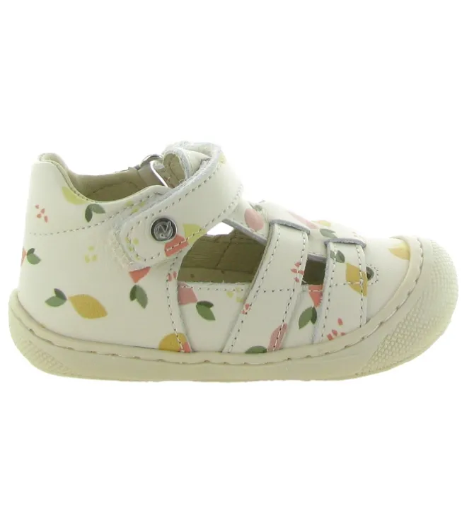 sandales et nu pieds - Semelle souple - bebe fille - Cuir laminé - Multicolor - Naturino
