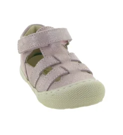sandales et nu pieds - Semelle souple - bebe fille - Cuir laminé - Rose - Naturino