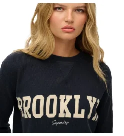 sweat - SANS CAPUCHE - vetement femme - Coton - Bleu Marine - Superdry