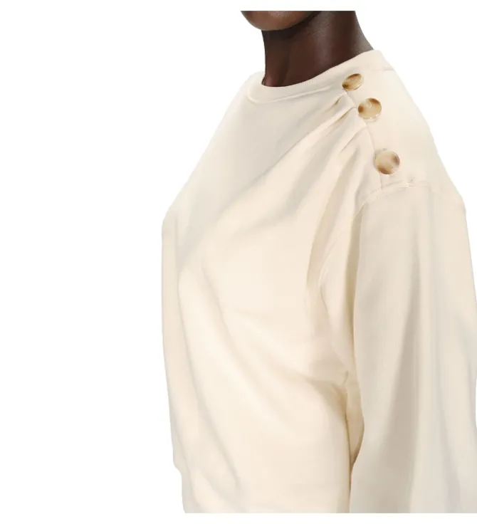 sweat - SANS CAPUCHE - vetement femme - Coton - Blanc - Grace and mila