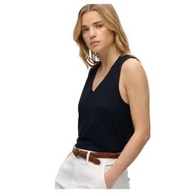 tee shirt - DEBARDEUR - vetement femme - Coton - Bleu Marine - Superdry