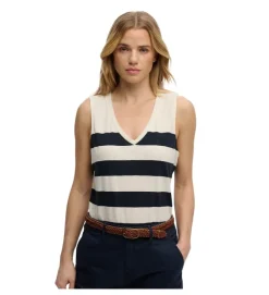 tee shirt - DEBARDEUR - vetement femme - Coton - Rayée - Superdry