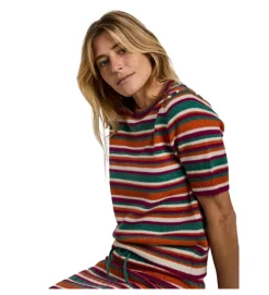 tee shirt - MANCHE COURTE - vetement femme - Coton - Multicolor - Graine