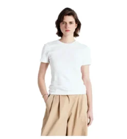 tee shirt - MANCHE COURTE - vetement femme - Coton - Blanc - American vintage