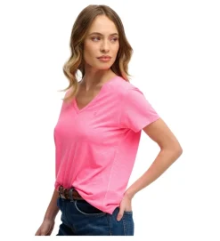 tee shirt - MANCHE COURTE - vetement femme - Coton - Rose - Superdry