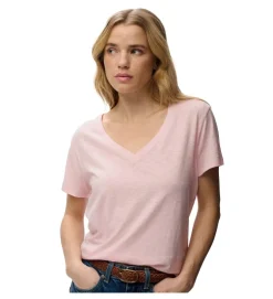 tee shirt - MANCHE COURTE - vetement femme - Coton - Rose - Superdry
