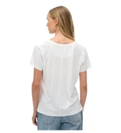 tee shirt - MANCHE COURTE - vetement femme - Coton - Blanc - Superdry