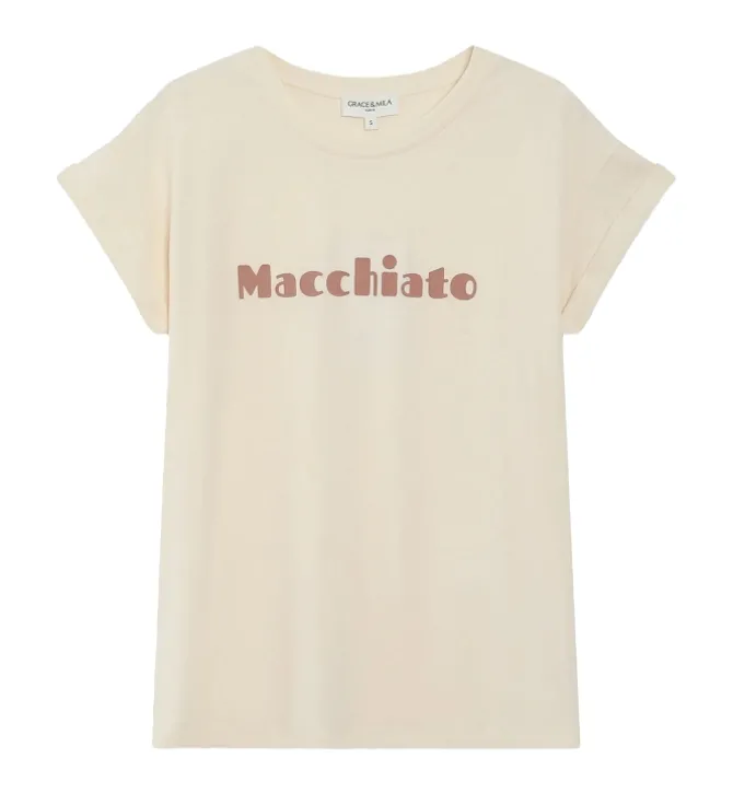 tee shirt - MANCHE COURTE - vetement femme - Coton - Marron - Grace and mila