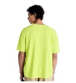tee shirt - MANCHE COURTE - vetement homme - Cuir - Jaune - American vintage