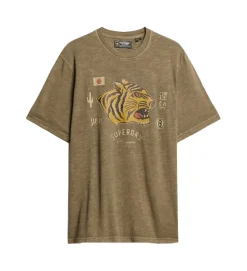 tee shirt - MANCHE COURTE - vetement homme - Coton - Vert - Superdry