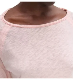 tee shirt - MANCHE LONGUE - vetement femme - Coton - Rose - American vintage
