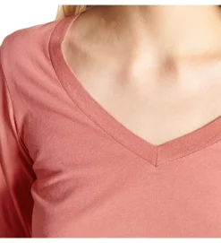 tee shirt - MANCHE LONGUE - vetement femme - Coton - Rose - American vintage