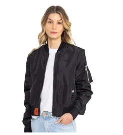 veste - BOMBER - vetement femme - Coton - Noir - Bombers original