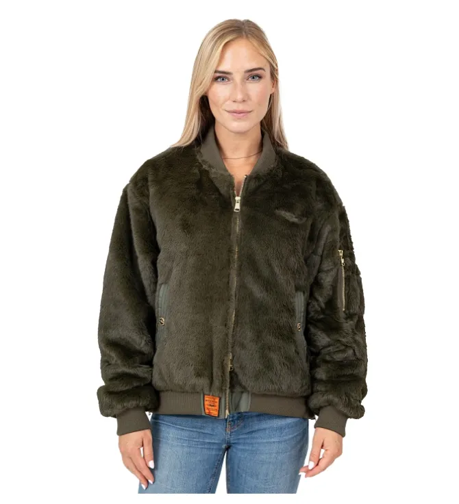 veste - BOMBER - vetement femme - Synthétique - Kaki - Bombers original