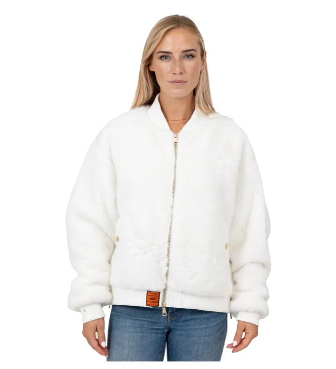 veste - BOMBER - vetement femme - Synthétique - Blanc - Bombers original