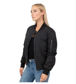 veste - BOMBER - vetement femme - Toile - Noir - Bombers original