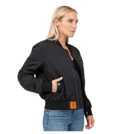 veste - BOMBER - vetement femme - Toile - Noir - Bombers original