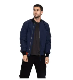 veste - BOMBER - vetement homme - Nylon - Bleu - Bombers original