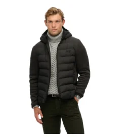 veste - IMPERMEABLE - vetement homme - Coton - Noir - Superdry