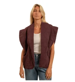 veste - SANS MANCHE - vetement femme - Textile - Bordeaux - Aokyanos